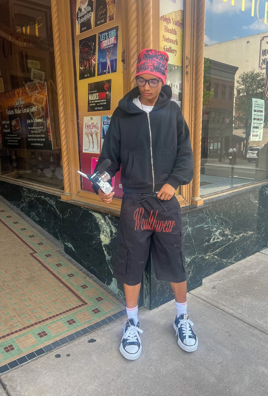 Red logo shorts